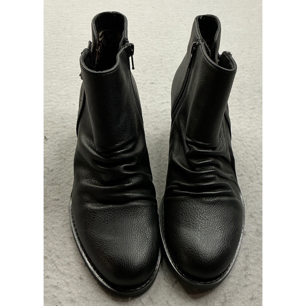 Baretraps‎ Linnea Ankle Boots Black Ruched Block Heel Size 10M Casual Booties